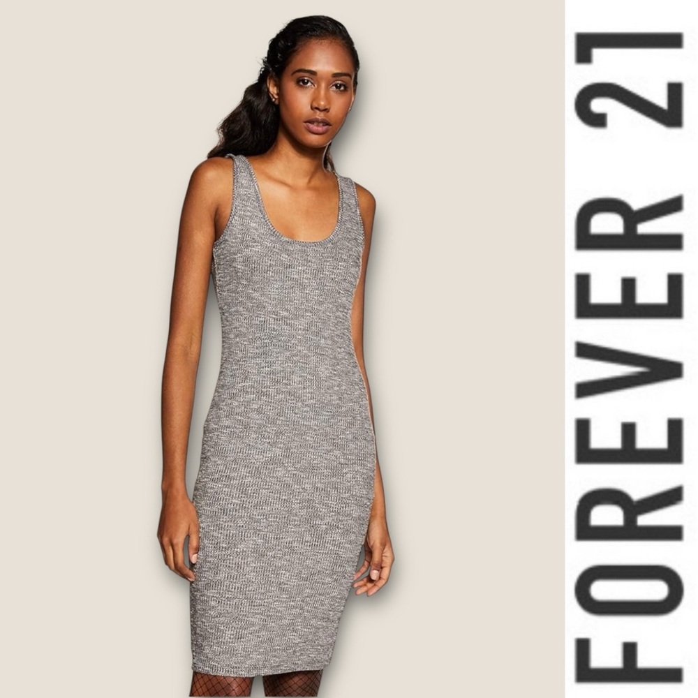 NWT Forever 21 Heather Gray Bodycon Knit Dress, Size M, MSRP‎ $20